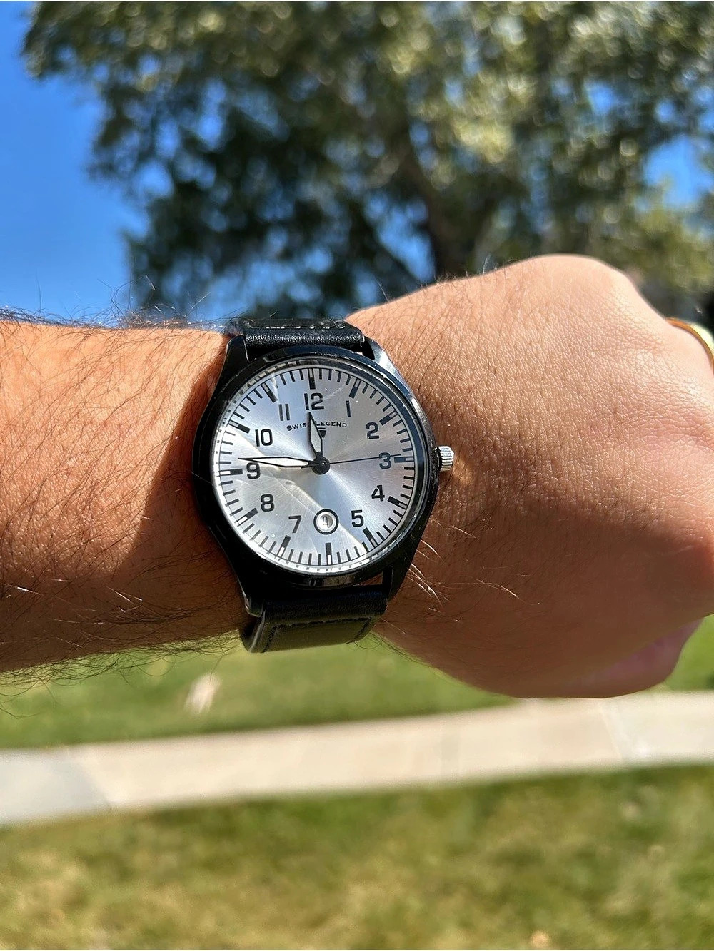 Swiss Legend Men's Black & Silver Analog Watch